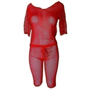 New romper coverup mesh capri